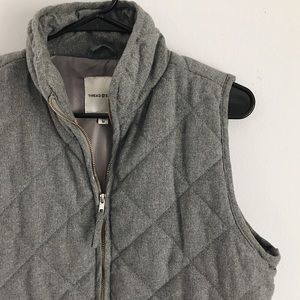 Thread & Supply Pleated Gray Vest